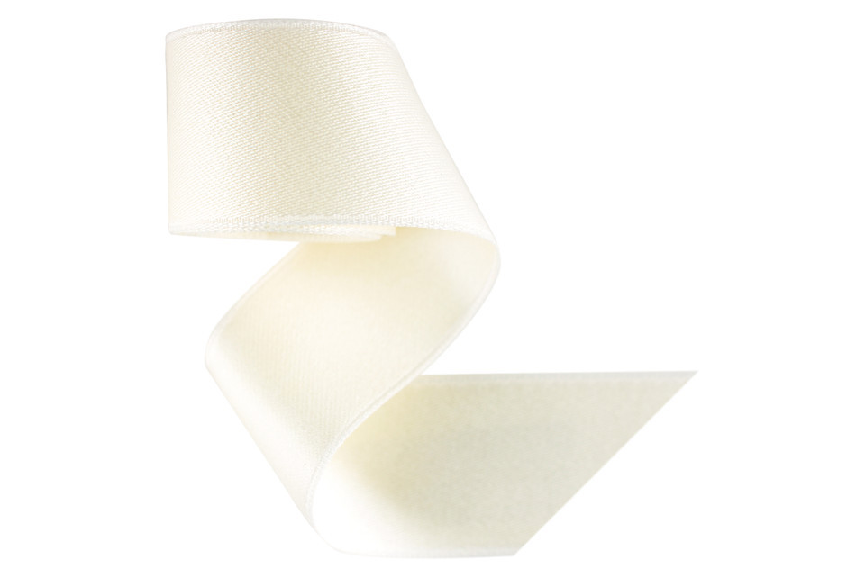 Custom Printing on Matte Cotton Ribbon - Matte Antique White